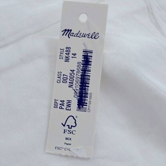 Madewell NWT Embroidered Eyelet Tie-Back Cami Midi Dress Size 14 | Eyelet White - Picture 6 of 7